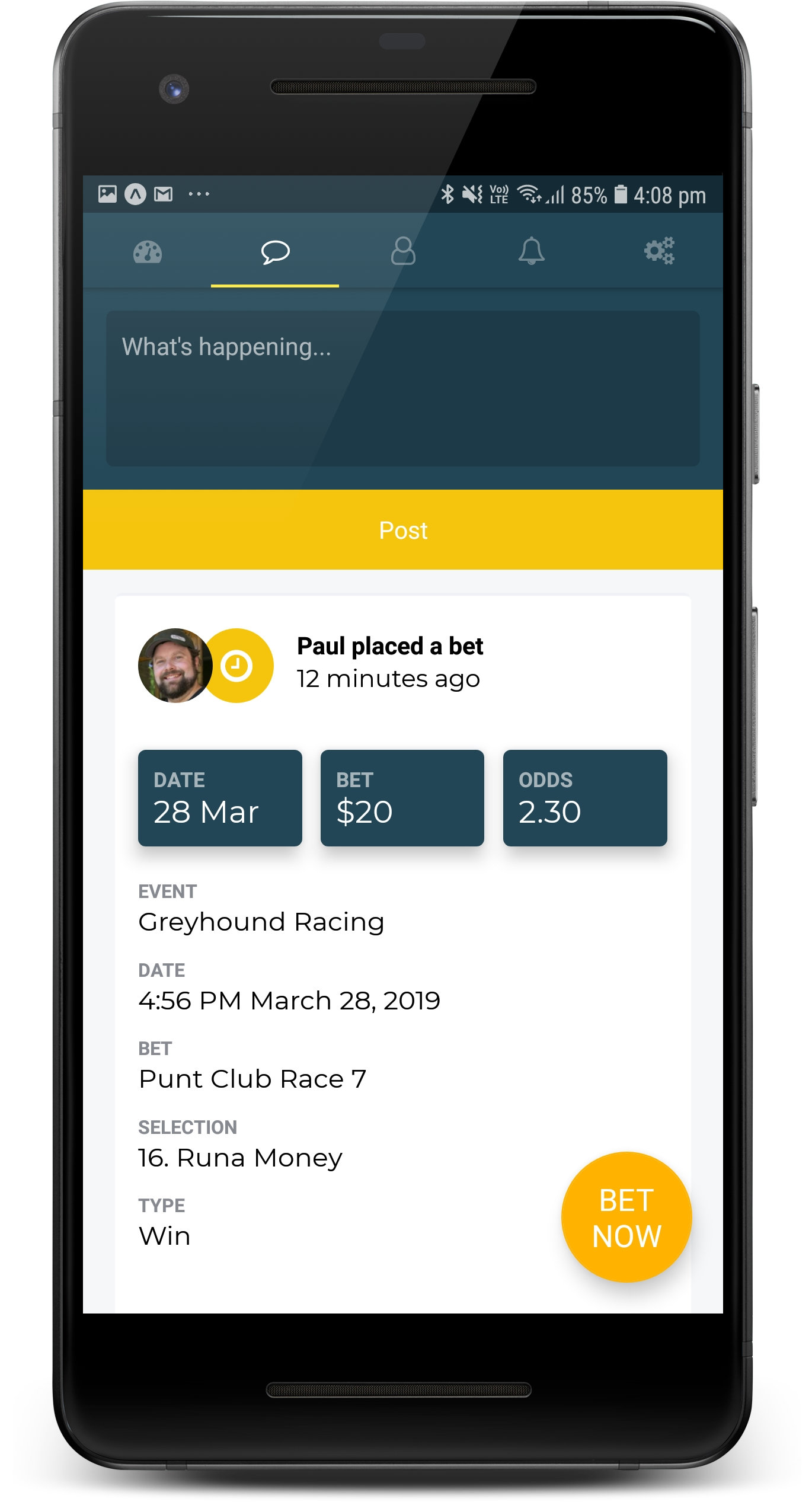 Bets & Banter on your Club Wall